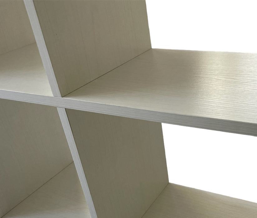 Libreria in legno Bianco nordico 90x24x99,5H cm Scaffale Mobiletto 9 Ripiani ART.109B