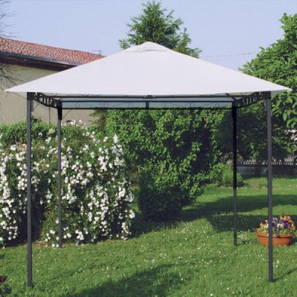 Telo Telone di Ricambio per Copertura Gazebo 300x300 cm 180 gr/mq colore beige con airvent Antivento