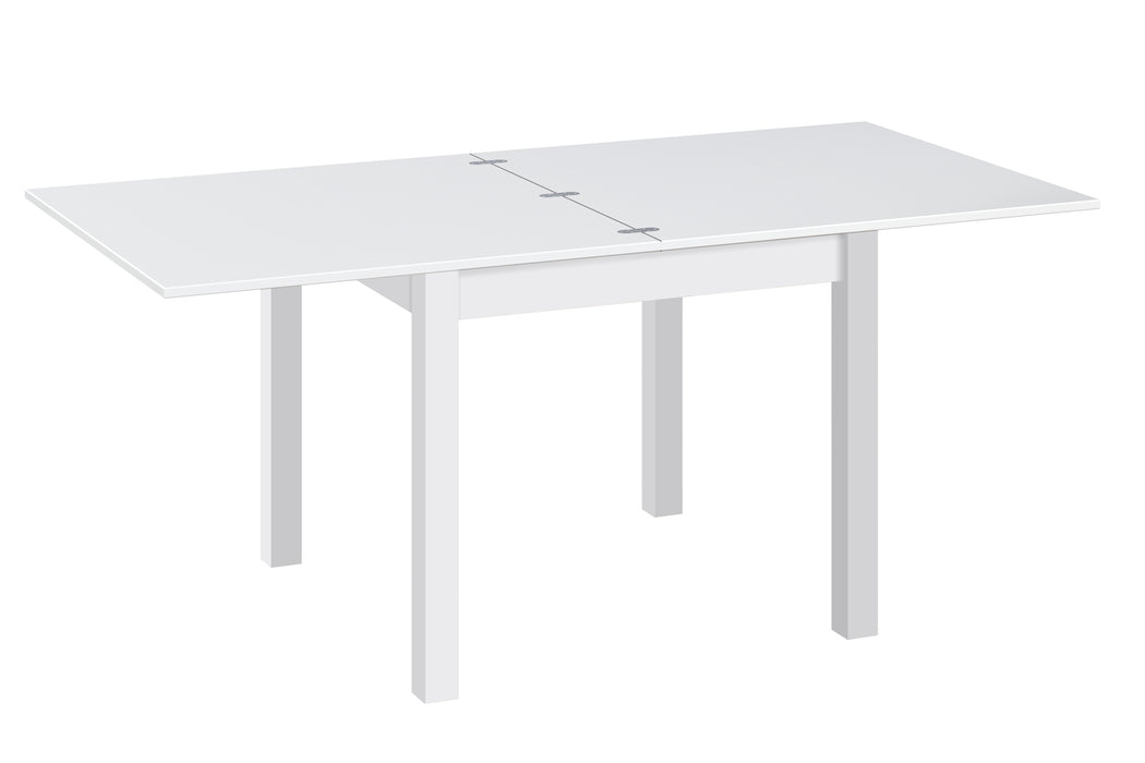 Tavolo in legno Allungabile apertura a libro 90x90/180x75H cm Colore Bianco