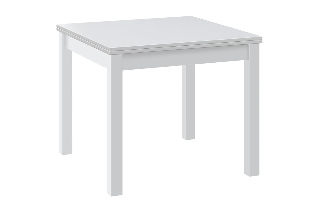 Tavolo in legno Allungabile apertura a libro 90x90/180x75H cm Colore Bianco