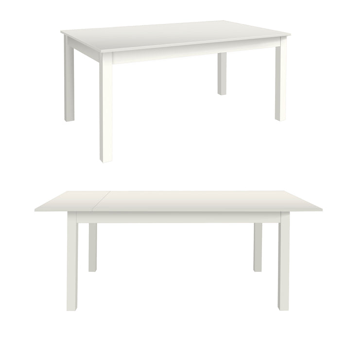 Tavolo in legno Allungabile apertura a libro 90x160/200x75H cm Colore Bianco