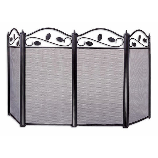 Parascintille Dusty 3 Ante mod. Floreale 99x61H Cm colore Nero Opaco