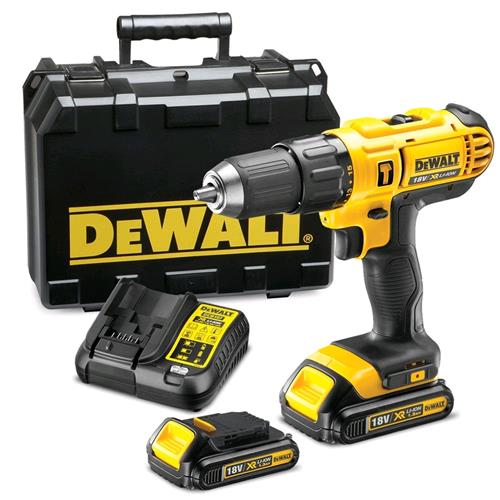 Trapano Avvitatore DeWalt Litio DCD776C2 + 2 Batterie18V 1,3Ah + valigetta