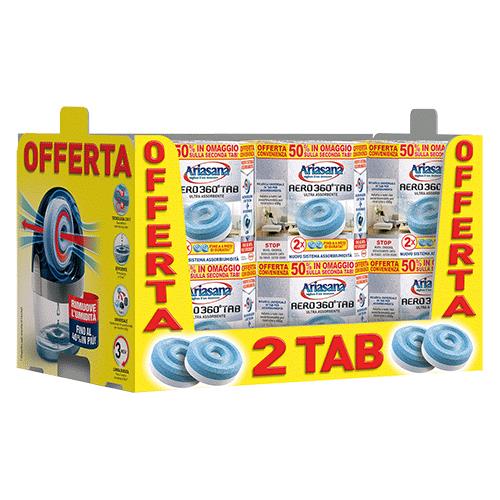 ESPOSITORE ARIASANA ASSORBIUMIDITA' AERO 360° BIPACK 12 bipack - cf. 2 x gr.450